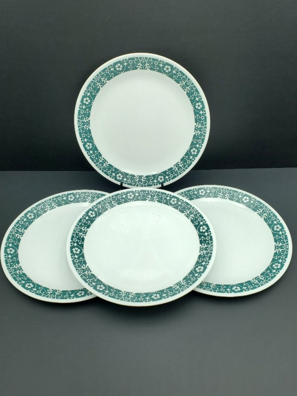 Corelle Penelope Dinner Plates Corning Green Floral Band Dinner Plates